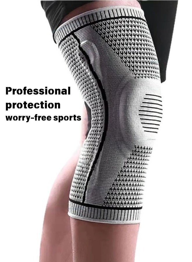 Professional Silicone Anti-Slip Knee Brace - Single Piece for Running, Football, Basketball, Cycling & Fitness - Nylon Sports Guard - Image 1